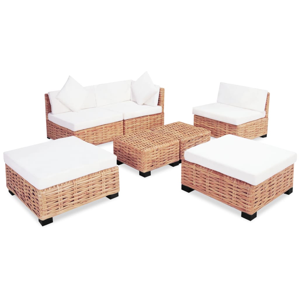  Jeu de canapés 18 pcs Rotin naturel