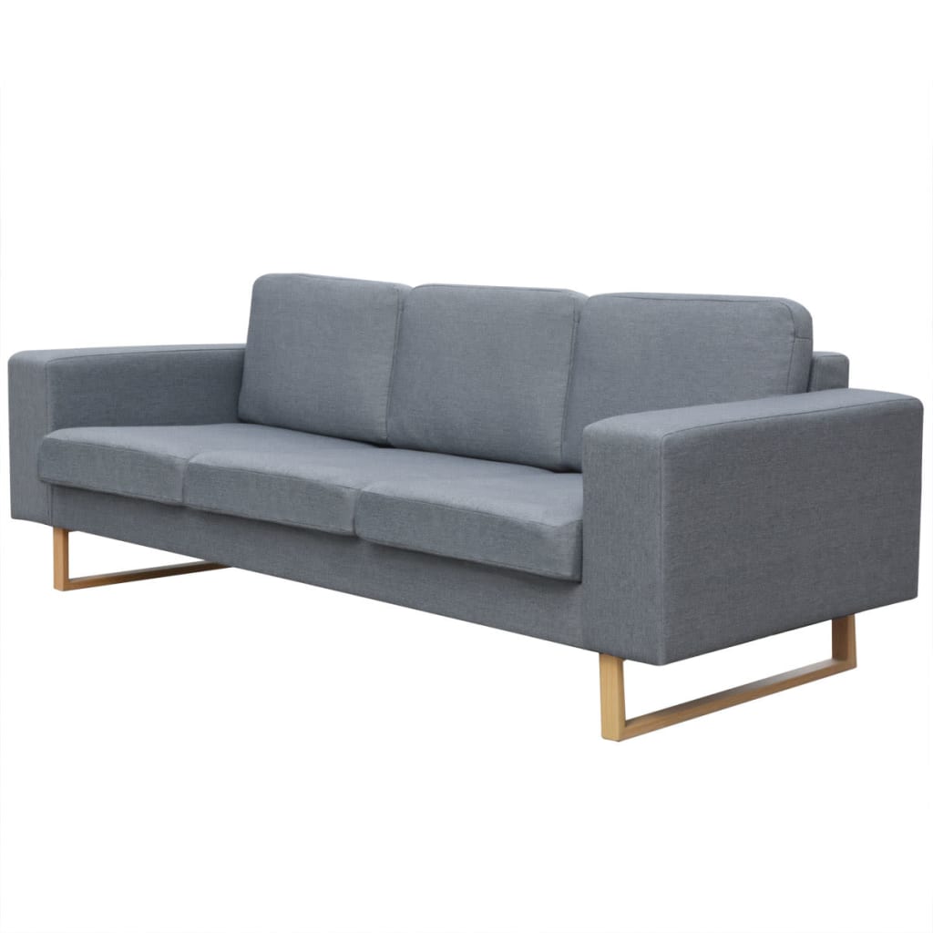  Canapé avec 3 places Tissu Gris clair