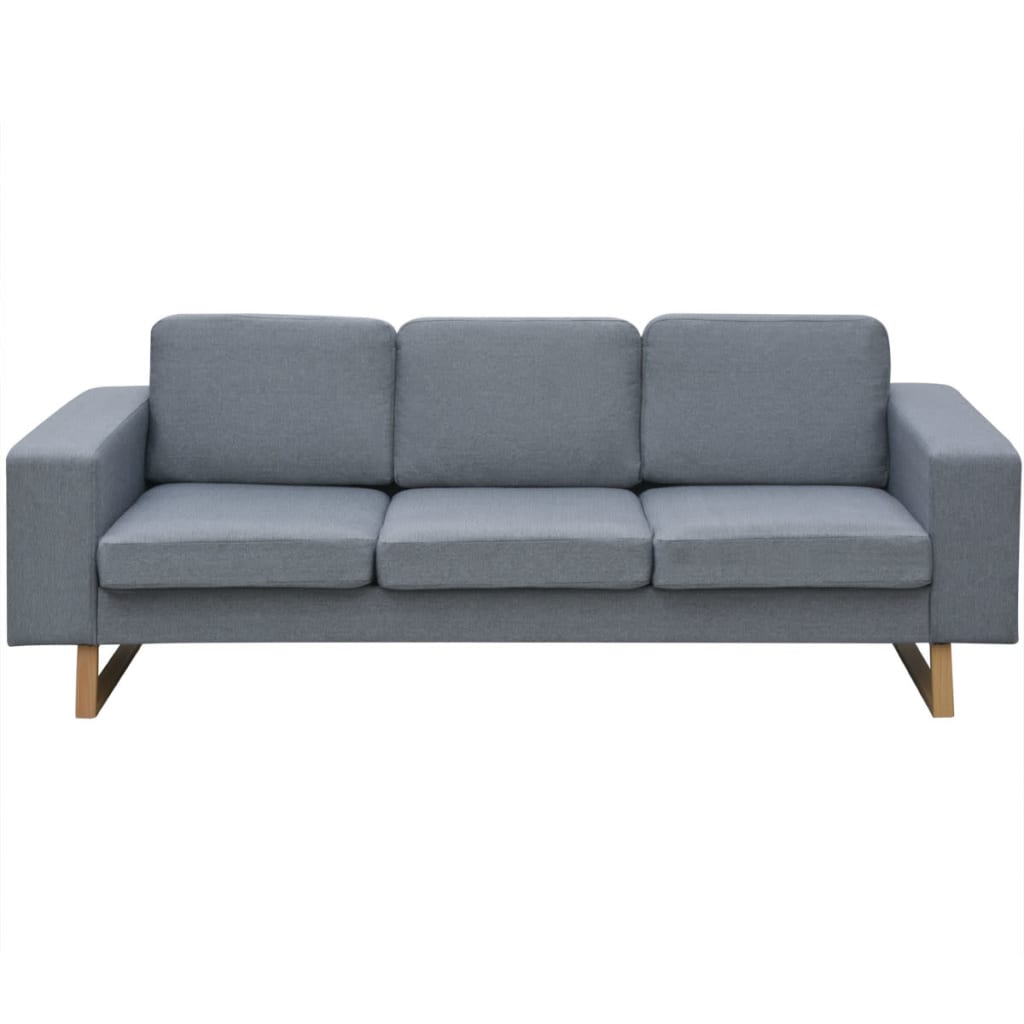 Canapé avec 3 places Tissu Gris clair