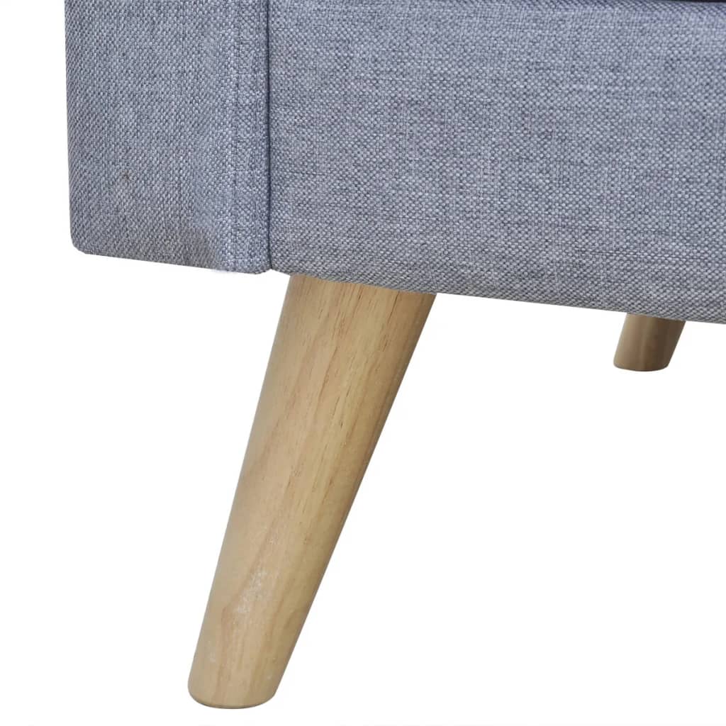 Canapé à 2 places Tissu Gris clair