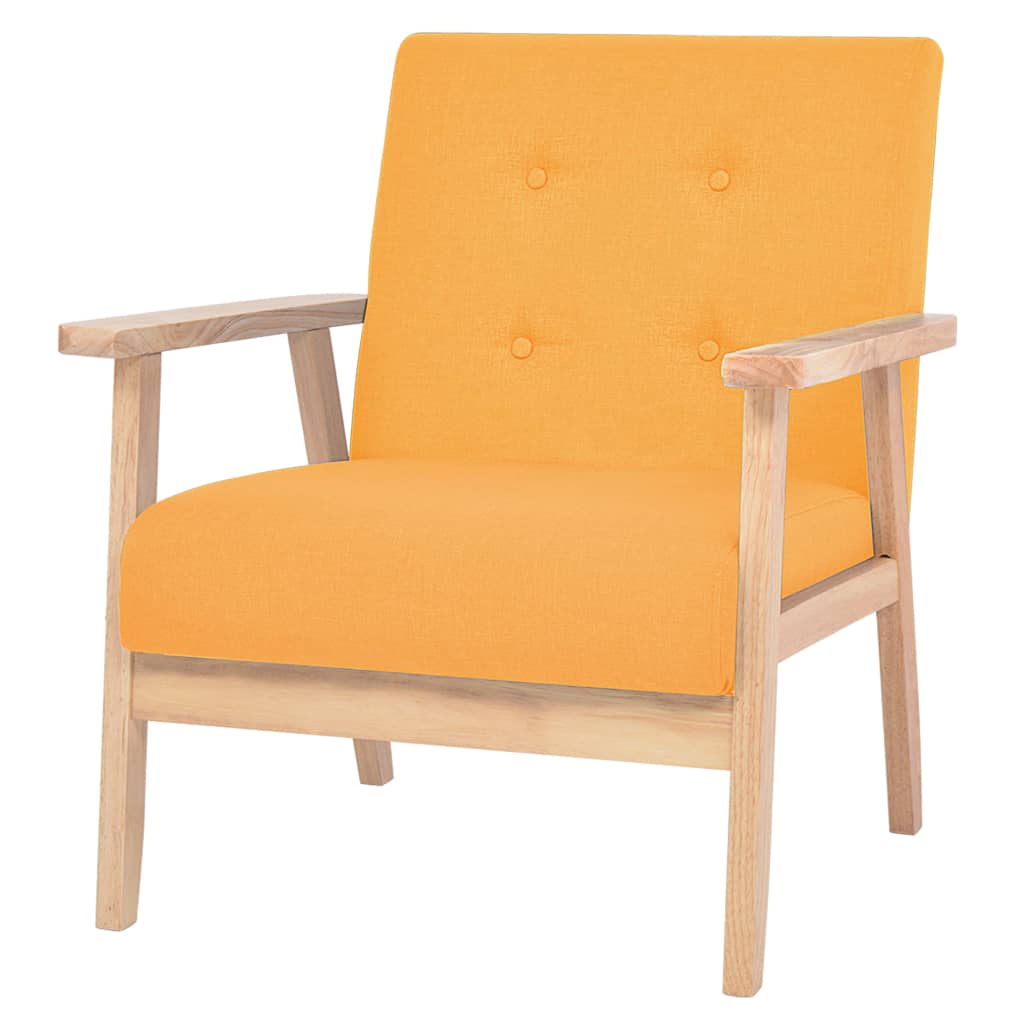  Ensemble de canapé 2 pcs Tissu jaune