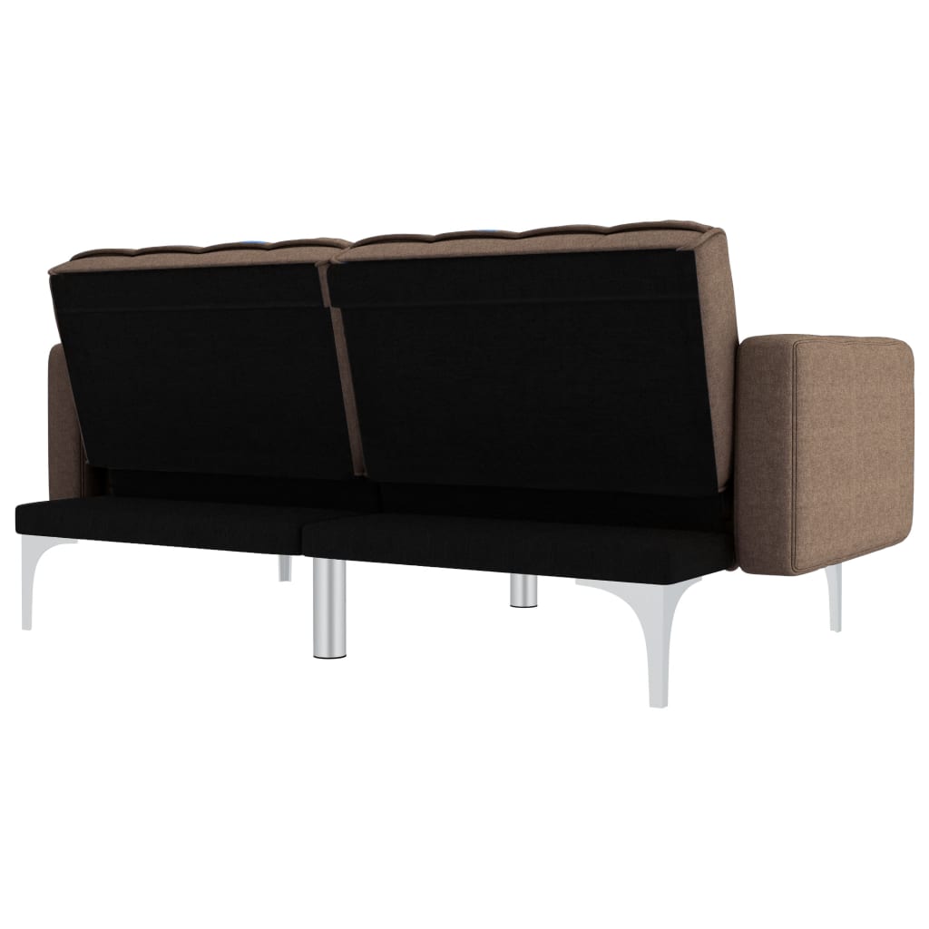  Canapé-lit Marron Tissu
