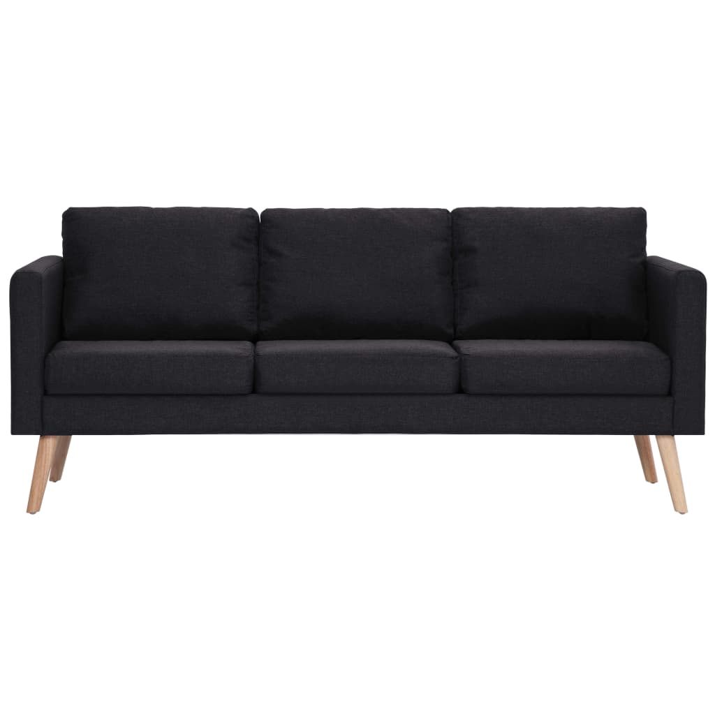  Ensemble de canapé 2 pcs Tissu Noir