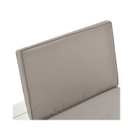Chaise de salon de jardin avec coussin Plastique Blanc