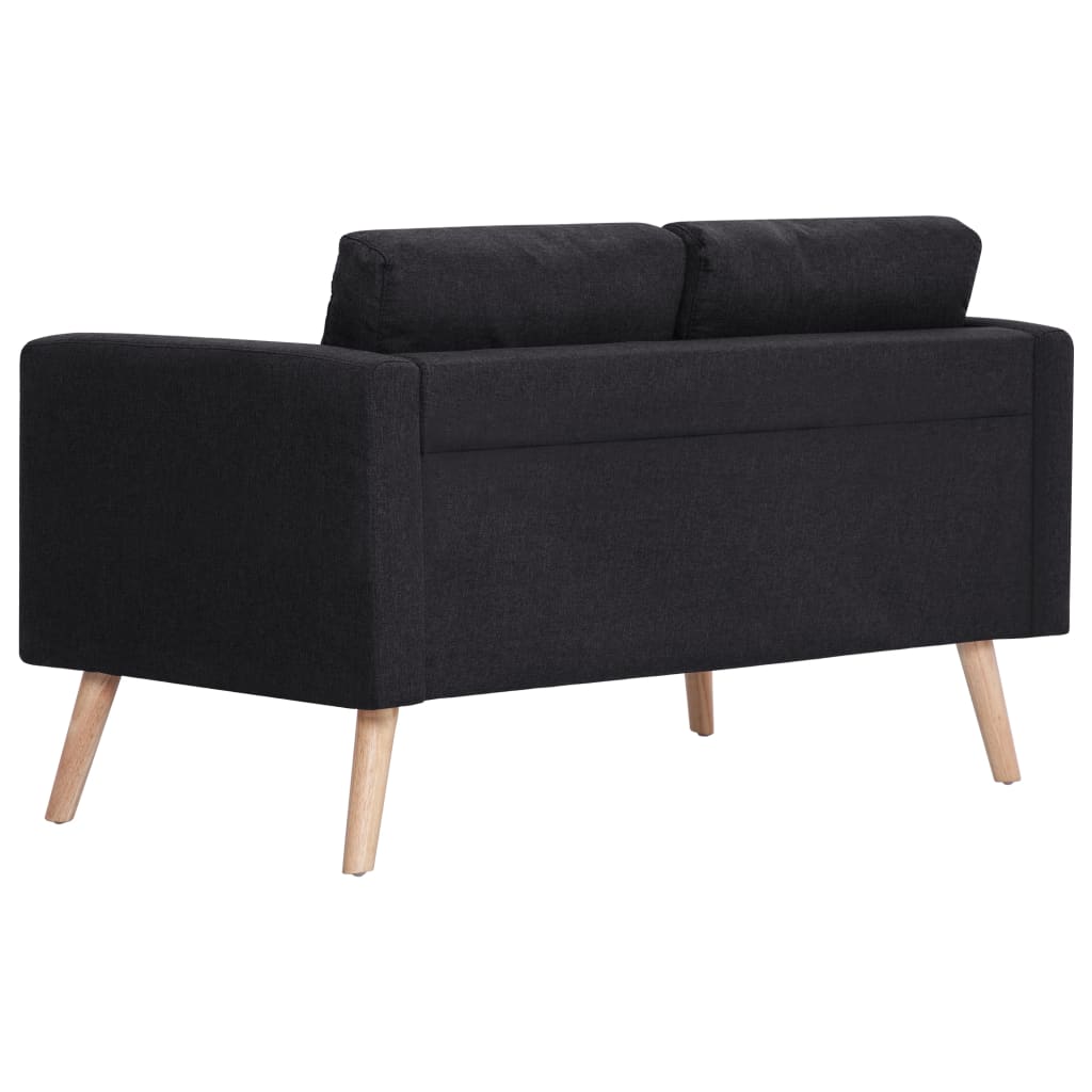  Ensemble de canapé 2 pcs Tissu Noir