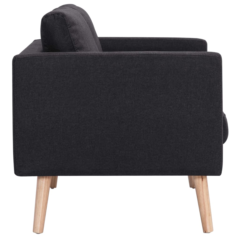  Ensemble de canapé 2 pcs Tissu Noir