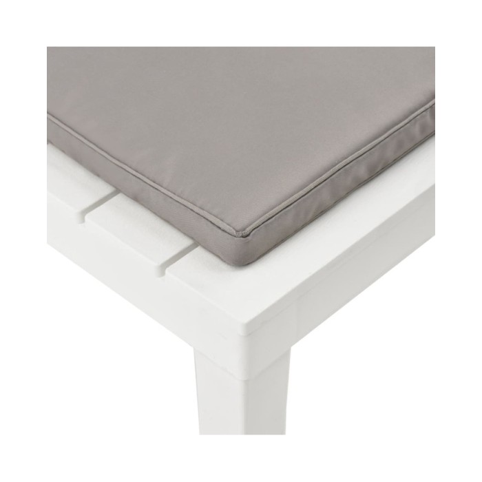 Chaise de salon de jardin avec coussin Plastique Blanc