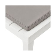 Chaise de salon de jardin avec coussin Plastique Blanc