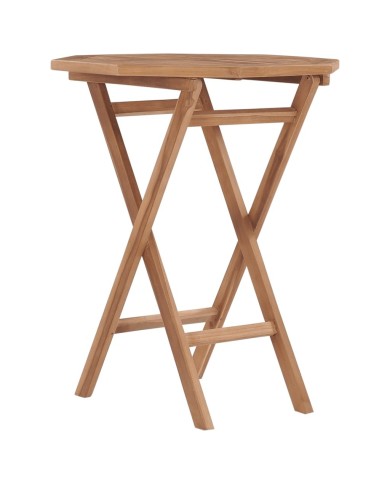 Table pliable de jardin 60x60x75 cm Bois de teck solide