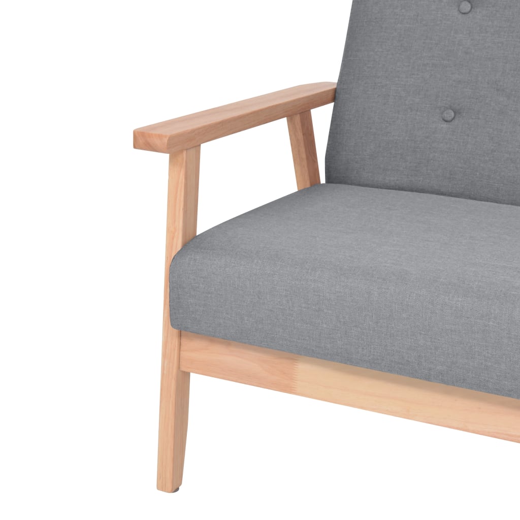  Ensemble de canapés 3 pcs Tissu Gris clair