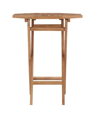 Table pliable de jardin 60x60x75 cm Bois de teck solide