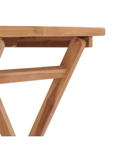 Table pliable de jardin 60x60x75 cm Bois de teck solide