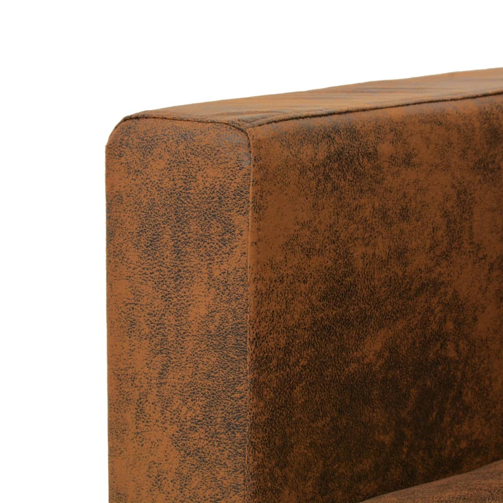  Ensemble de canapés 2 pcs Cuir daim synthétique