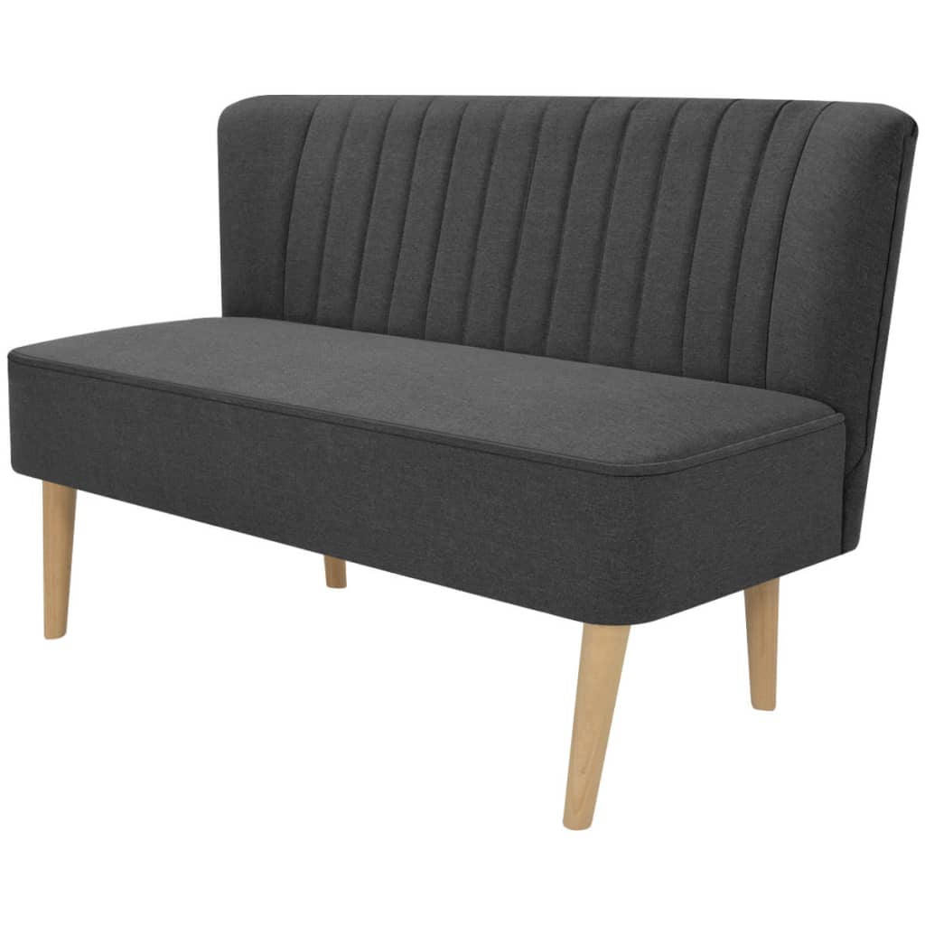  Canapé 117 x 55,5 x 77 cm Tissu Gris foncé