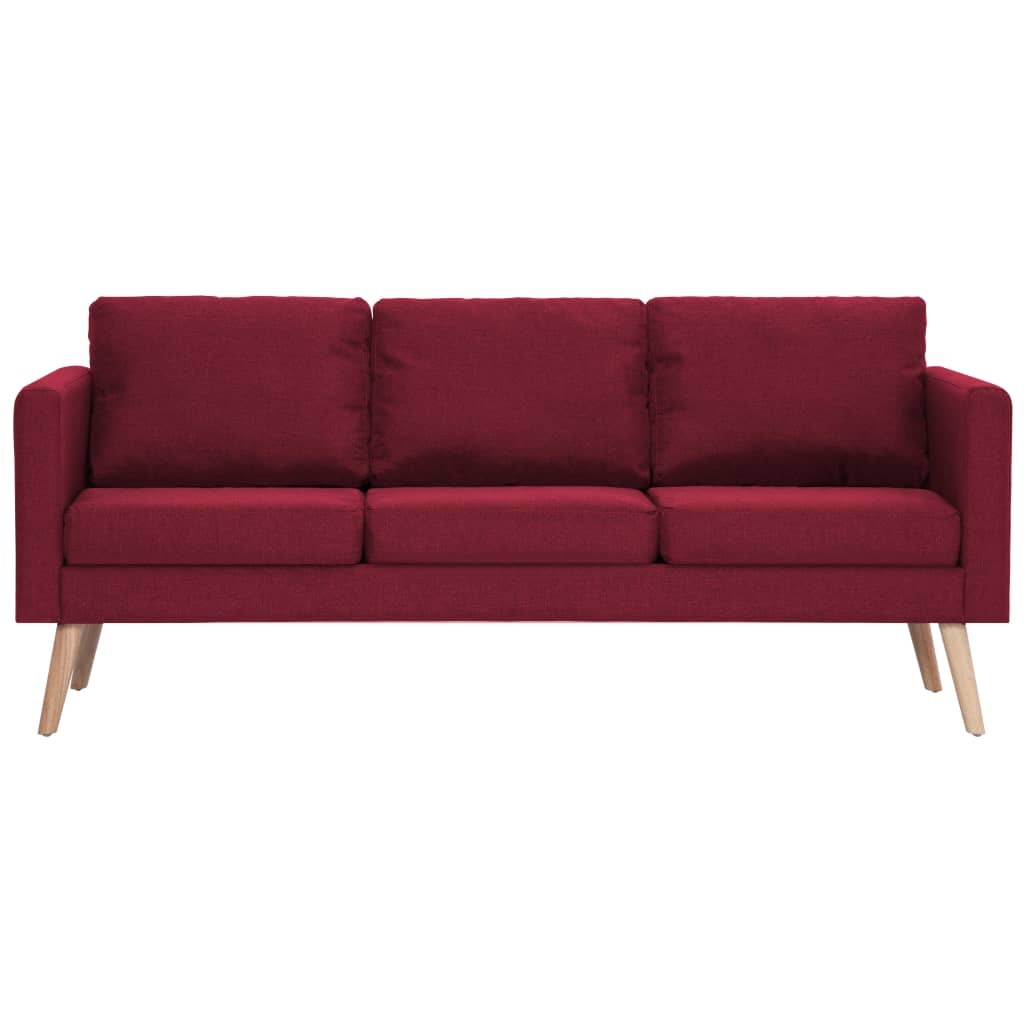  Ensemble de canapé 2 pcs Tissu Rouge bordeaux