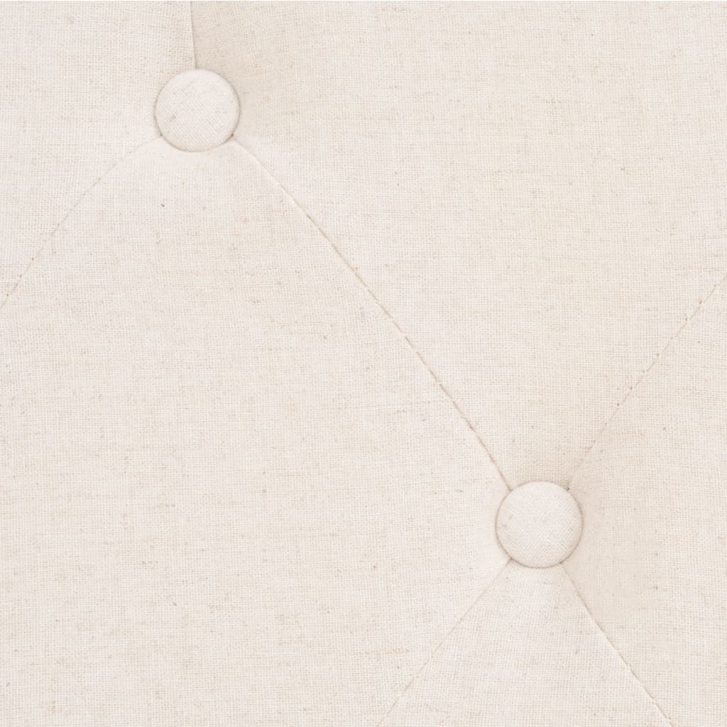  Ensemble de canapés 2 pcs tissu blanc crème
