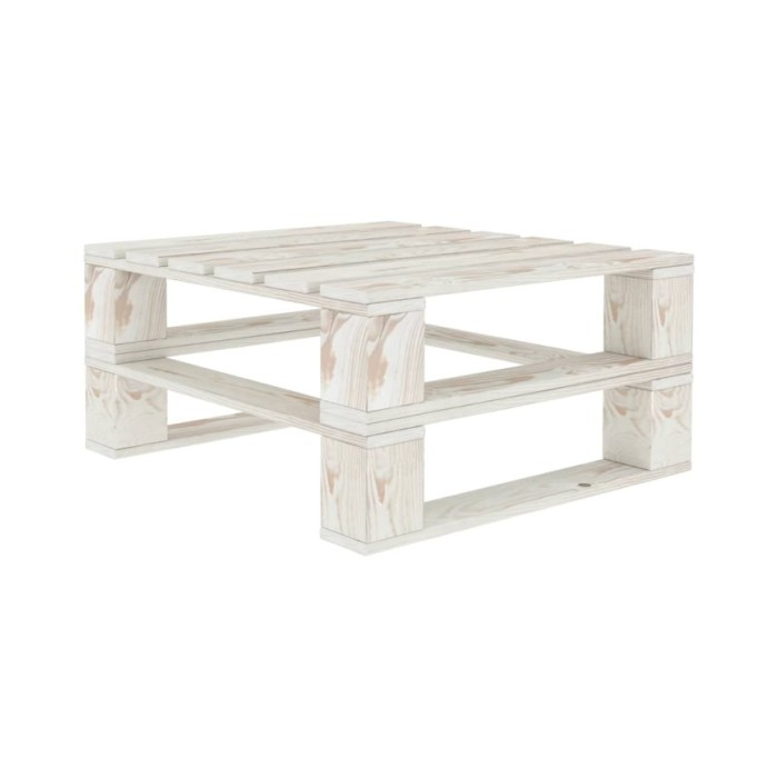 Table palette de jardin Blanc Bois