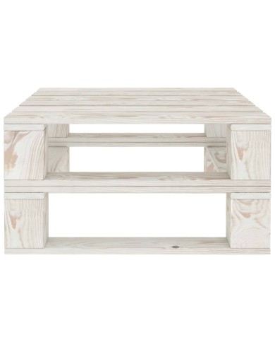 Table palette de jardin Blanc Bois