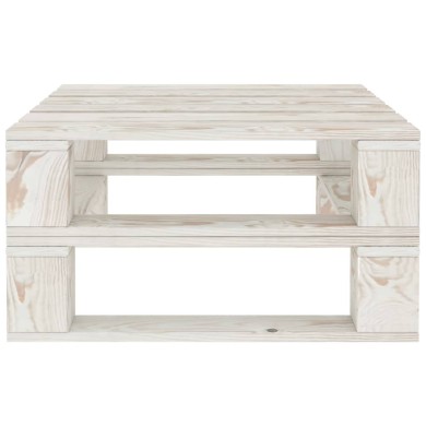 Table palette de jardin Blanc Bois
