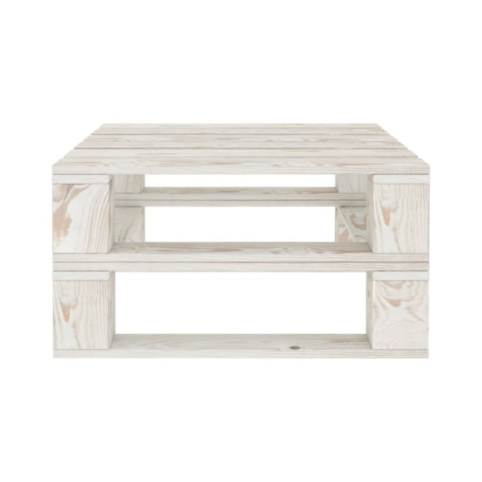 Table palette de jardin Blanc Bois