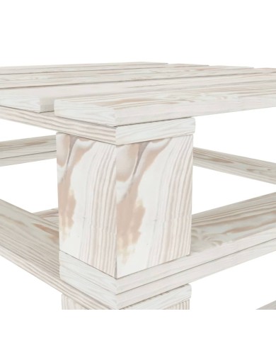 Table palette de jardin Blanc Bois