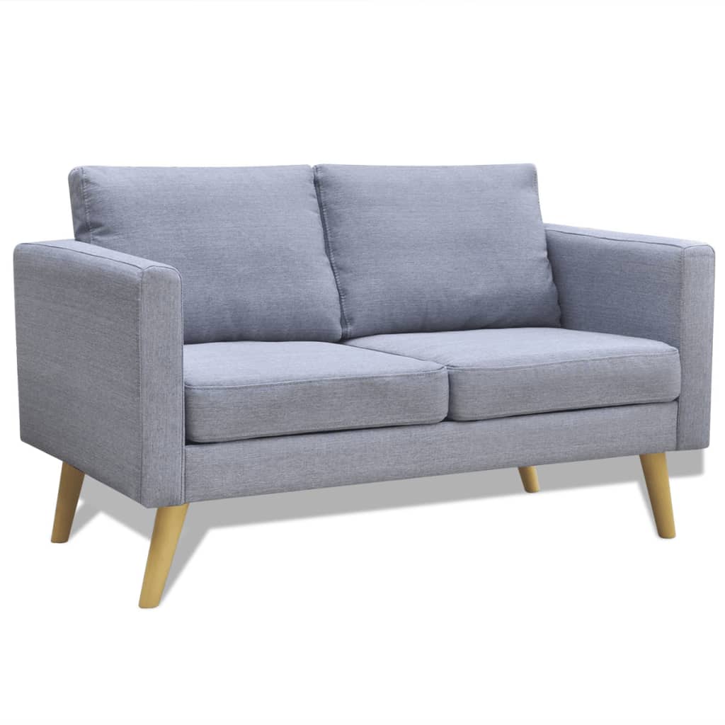  Jeu de canapé à 2 places et à 3 places Tissu Gris clair