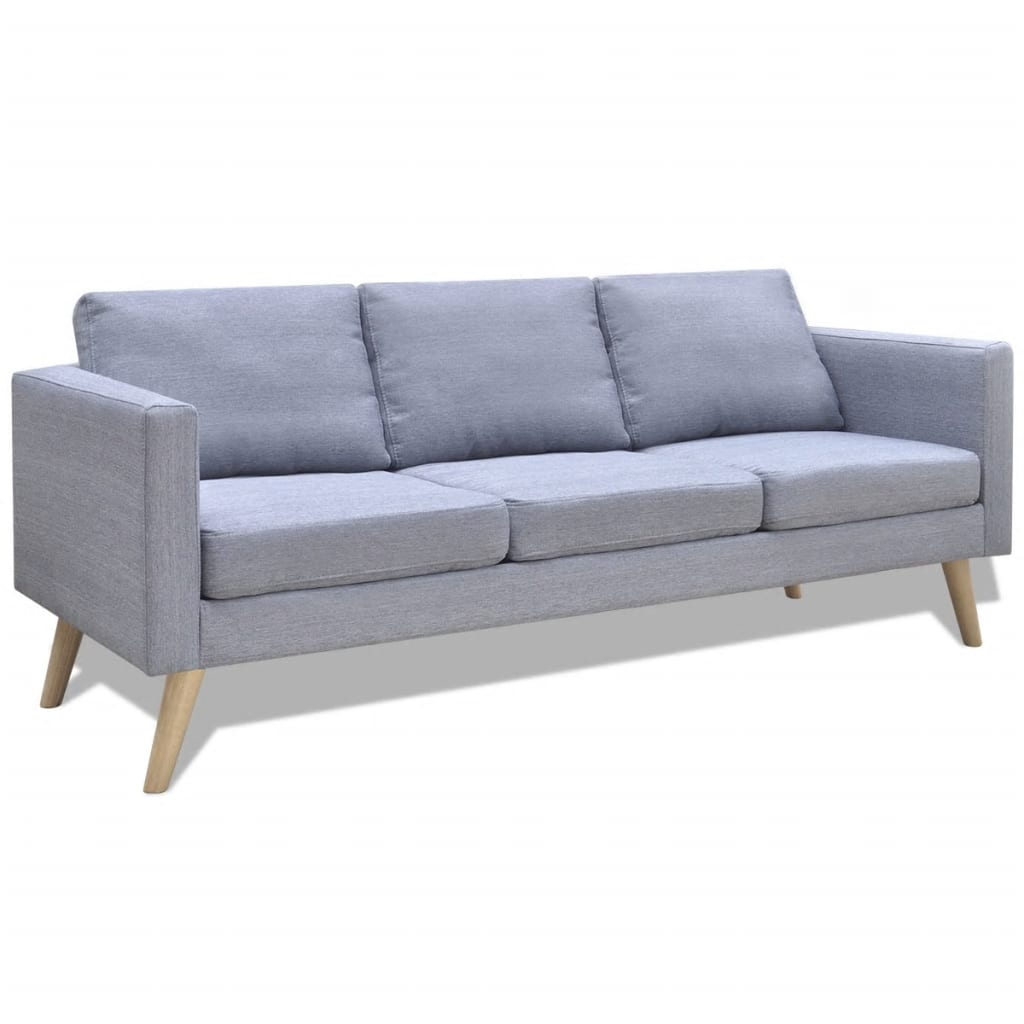  Jeu de canapé à 2 places et à 3 places Tissu Gris clair