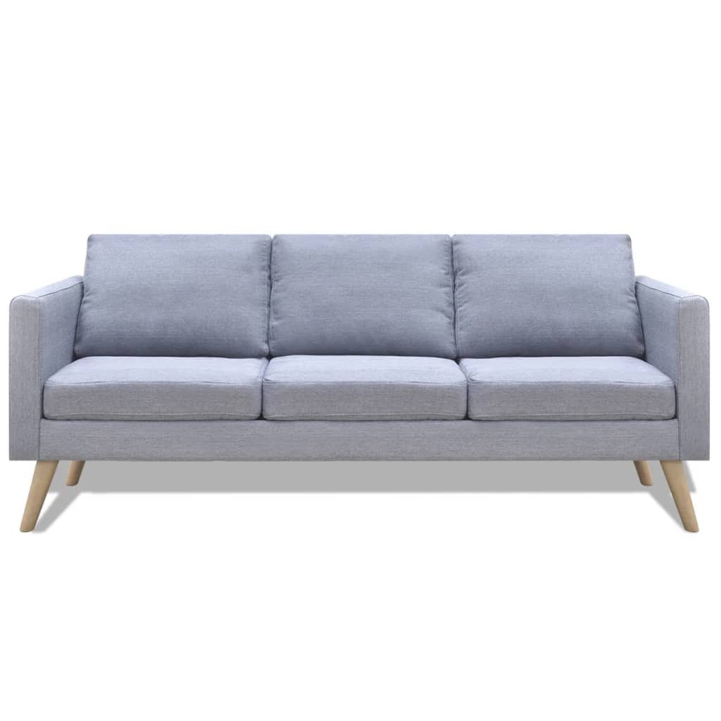  Jeu de canapé à 2 places et à 3 places Tissu Gris clair