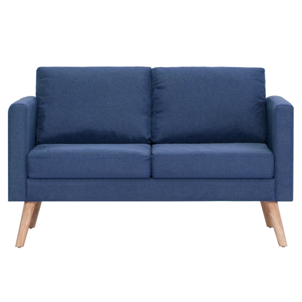  Ensemble de canapé 2 pcs Tissu Bleu