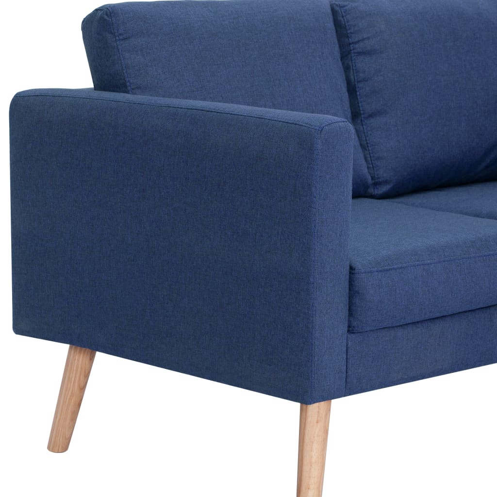  Ensemble de canapé 2 pcs Tissu Bleu