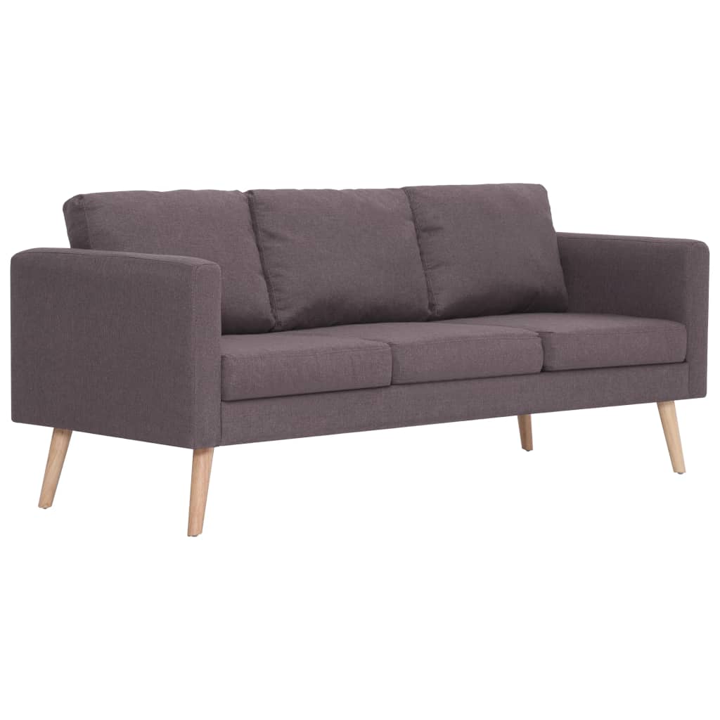  Ensemble de canapé 2 pcs Tissu Taupe