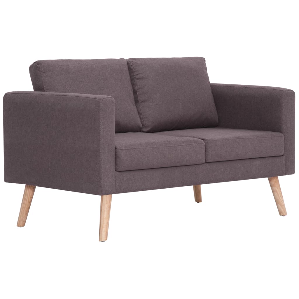  Ensemble de canapé 2 pcs Tissu Taupe