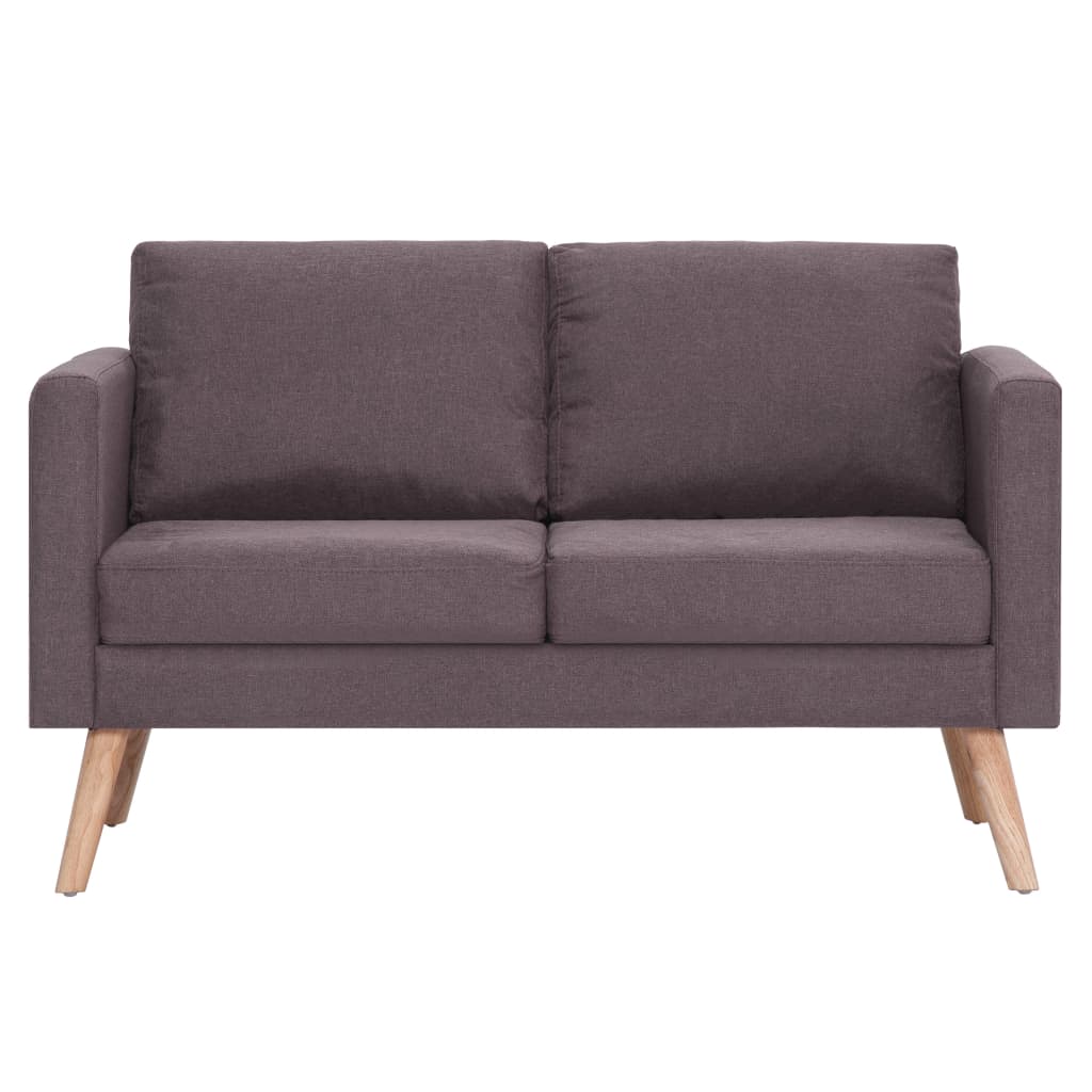  Ensemble de canapé 2 pcs Tissu Taupe