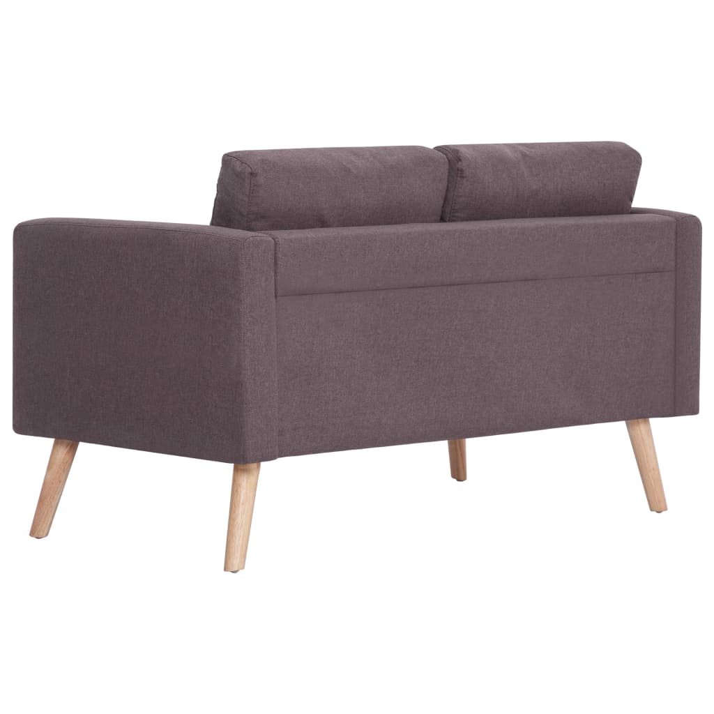  Ensemble de canapé 2 pcs Tissu Taupe