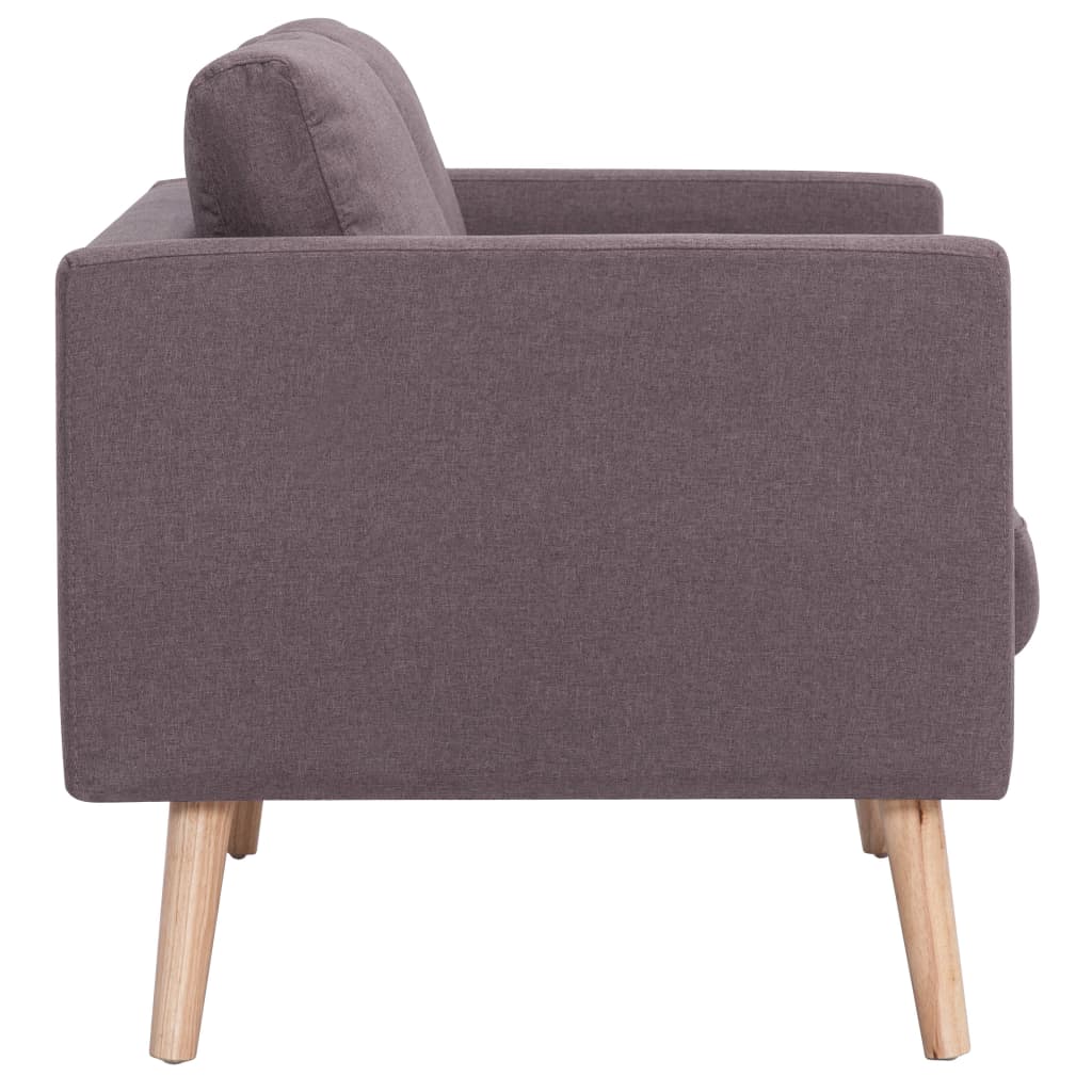  Ensemble de canapé 2 pcs Tissu Taupe