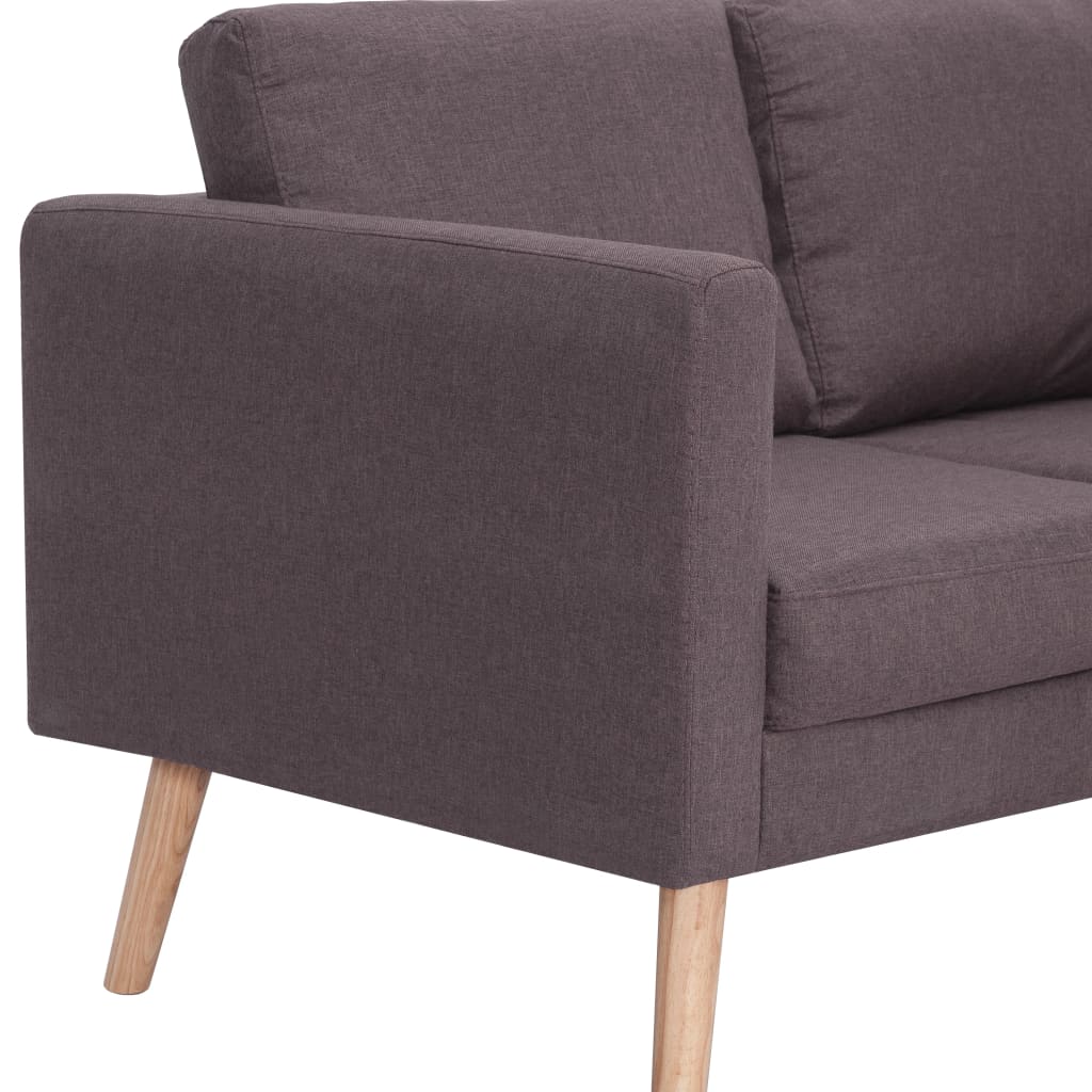  Ensemble de canapé 2 pcs Tissu Taupe