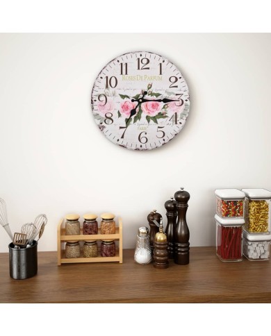 Horloge murale vintage Fleur 30 cm