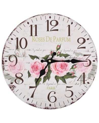 Horloge murale vintage Fleur 30 cm
