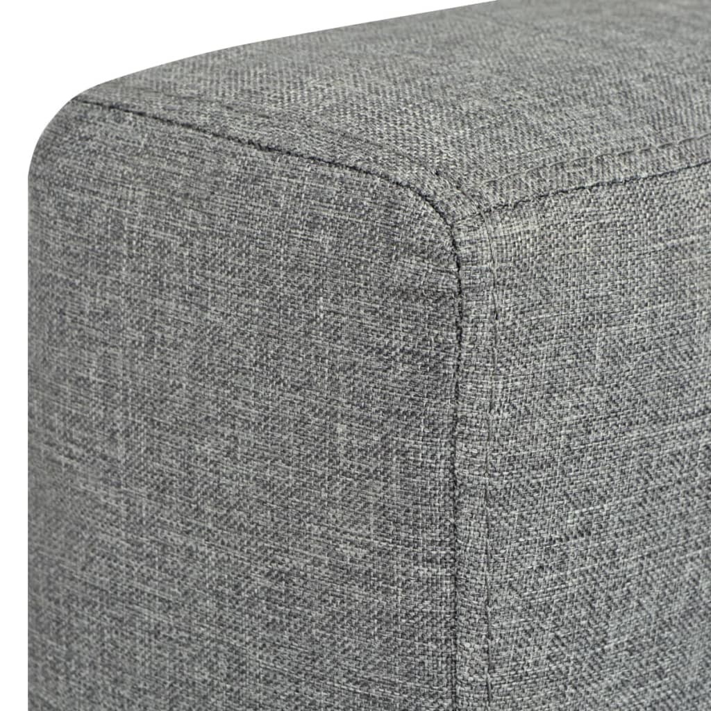  Canapé à 3 places Tissu Gris clair