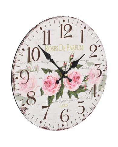 Horloge murale vintage Fleur 30 cm