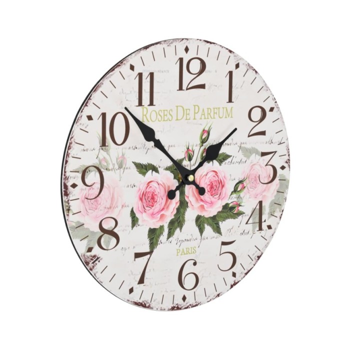 Horloge murale vintage Fleur 30 cm