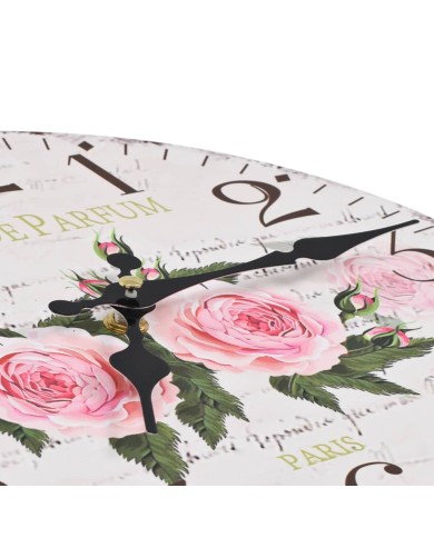 Horloge murale vintage Fleur 30 cm