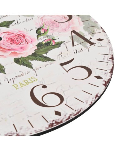 Horloge murale vintage Fleur 30 cm
