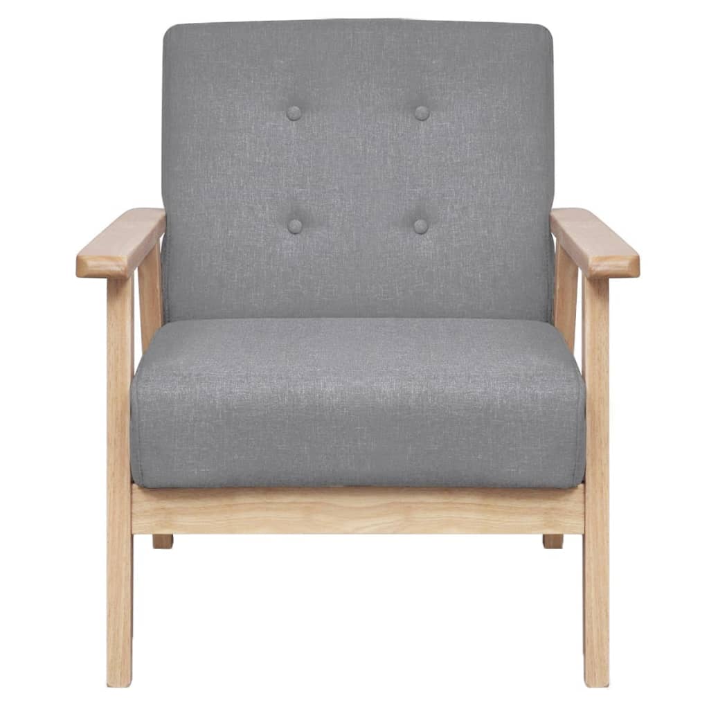  Ensemble de canapés 2 pcs Tissu Gris clair