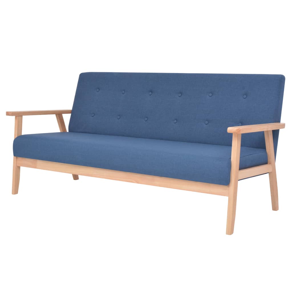  Ensemble de canapé 2 pcs Tissu bleu