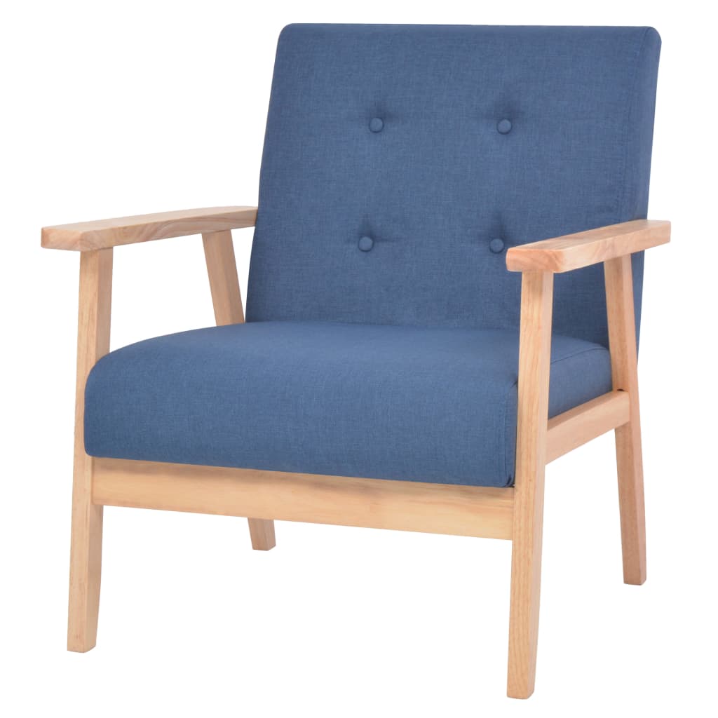  Ensemble de canapé 2 pcs Tissu bleu