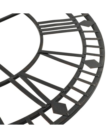 Horloge murale vintage avec mouvement à quartz Métal 60 cm XXL