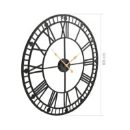 Horloge murale vintage avec mouvement à quartz Métal 60 cm XXL