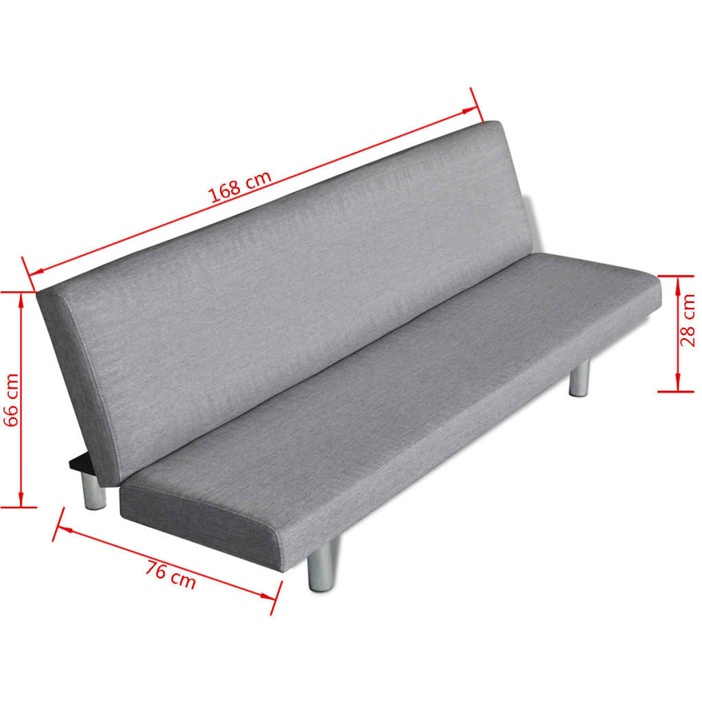  Canapé-lit Gris clair Polyester