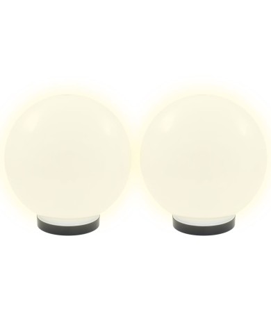Lampe à LED sous forme de boule 2 pcs Sphérique 25 cm PMMA 